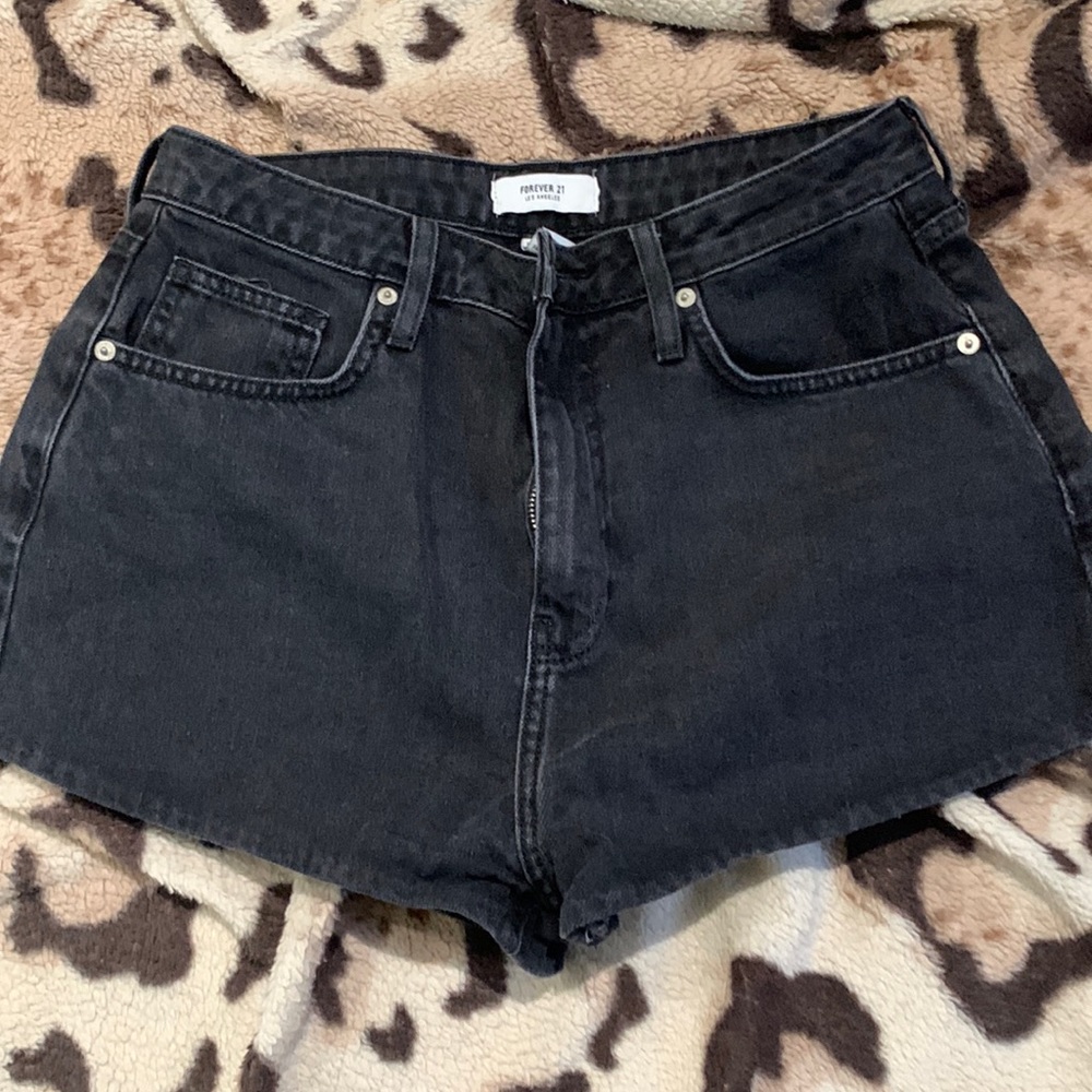 Black High Waisted Shorts